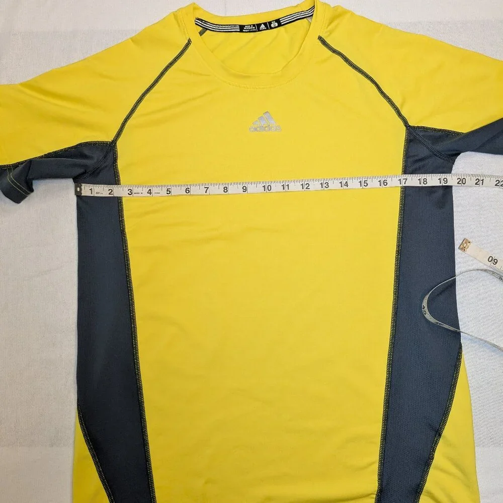 Adidas Medium Climacool Yellow and Gray Shirt Men's Active Workout